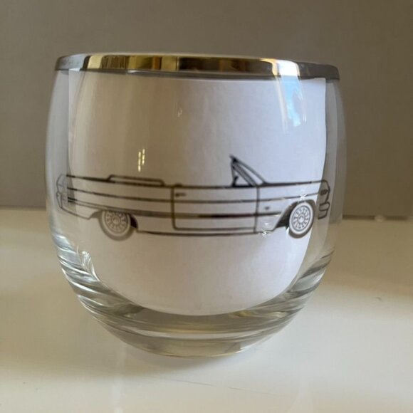 Vintage Chevrolet 1963 Promotional Roly Poly Whiskey Glasses Set Of 4 MCM - Picture 4 of 7